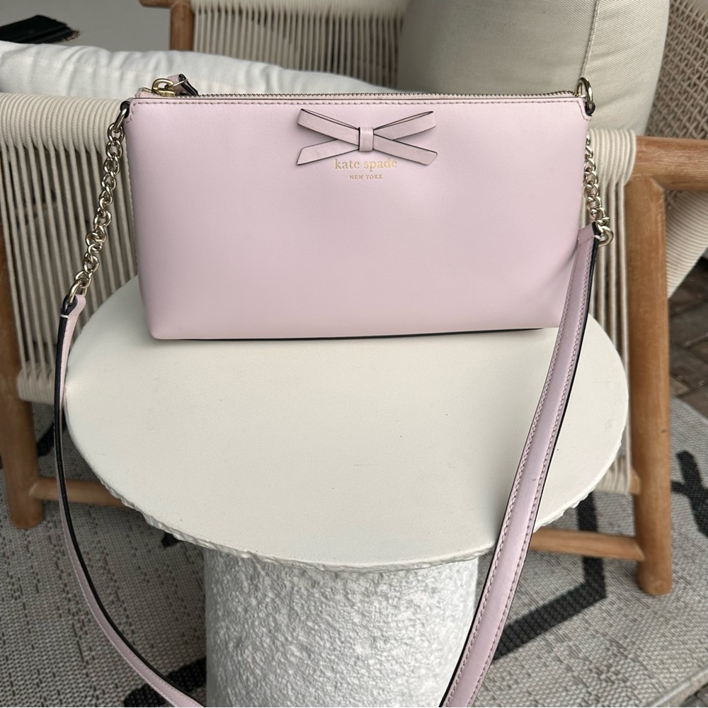 Like NEW Kate Spade Sawyer Street Declan Crossbody Smooth Leather Pink